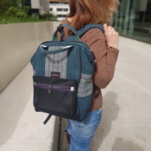 Sac à dos Urbano en coton indien Anandi couture retouches agrée Bonus réparation